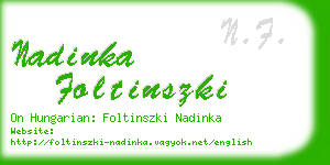 nadinka foltinszki business card